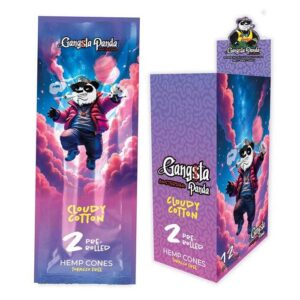 GANGSTA PANDA 2 PRE-ROLLED CLOUDY COTTON HEMP CONES (X12)